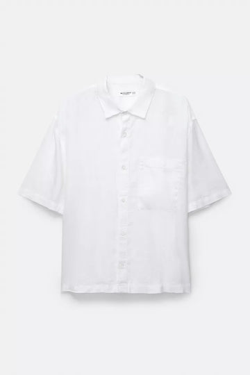 Pull&bear Camisa Boxy De Linho Branco