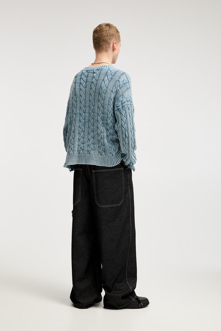 Pull&bear Blusão De Malha STWD Azul