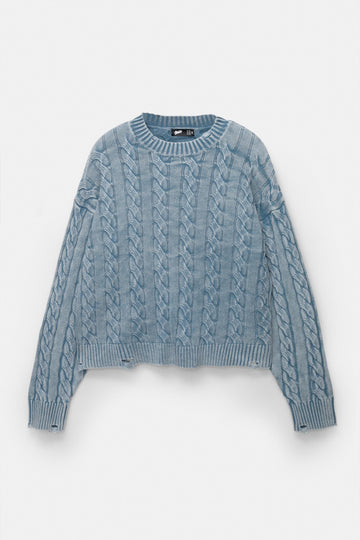 Pull&bear Blusão De Malha STWD Azul