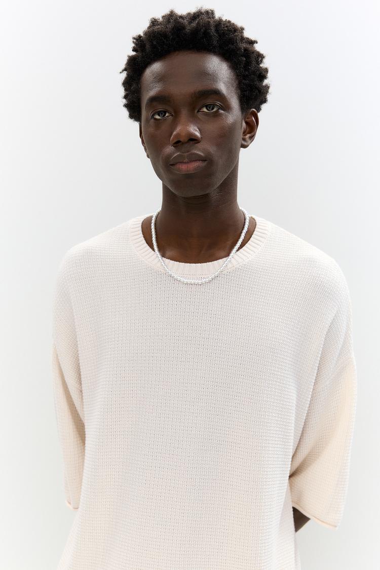 Pull&bear T-shirt De Estrutura Waffle Branco
