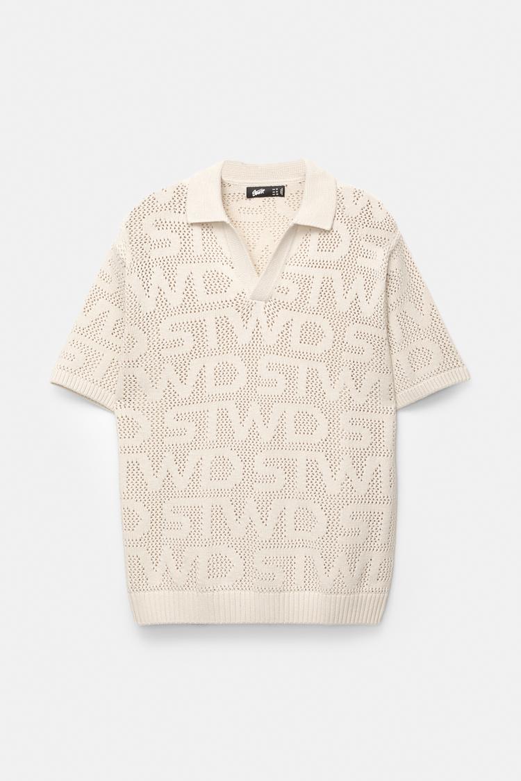 Pull&Bear Polo De Malha Estampado STWD Crème