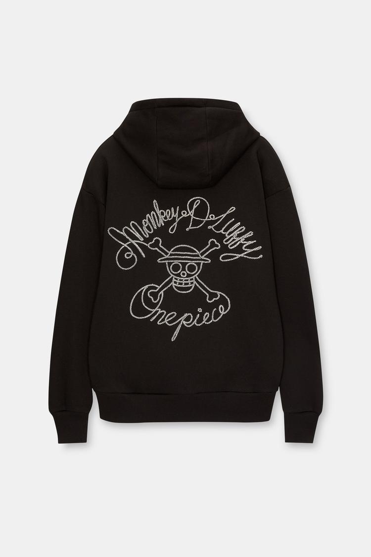 Pull&bear Hoddie Com Mensagem One Piece