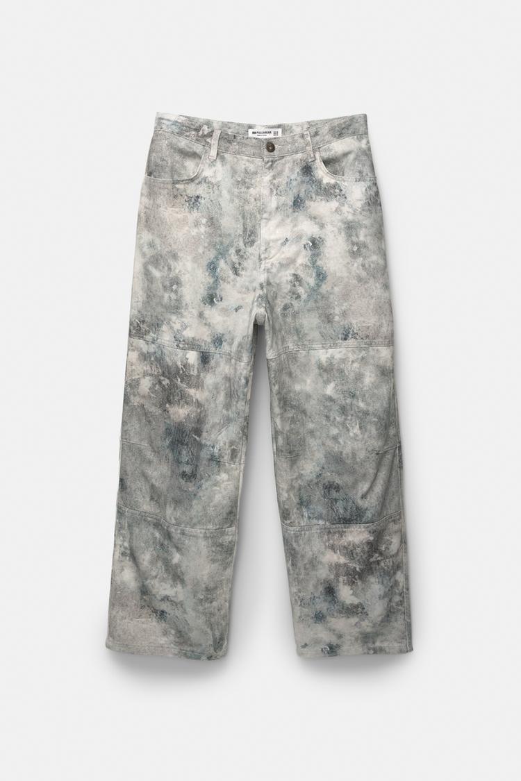 Pull&bear Calças Skater Com Estampado Cinza