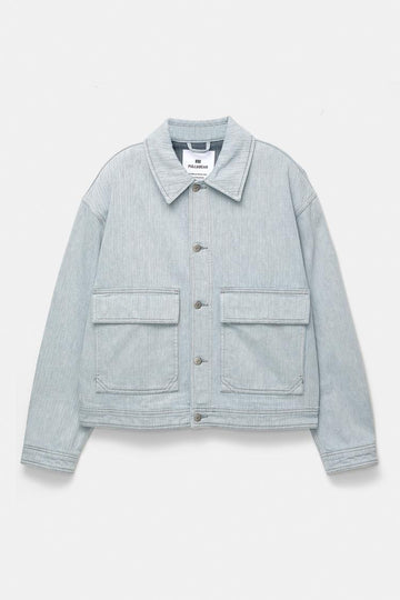 Pull&bear Casaco Denim Com Bolsos