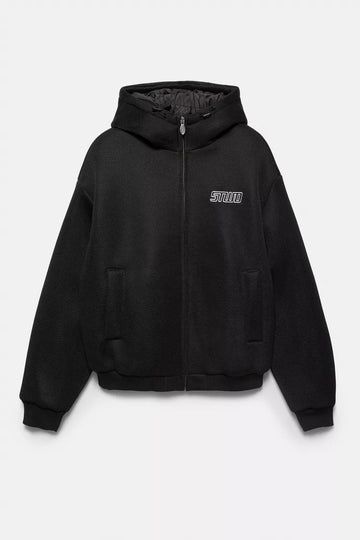 Pull Bear Blusão Mesh Preto