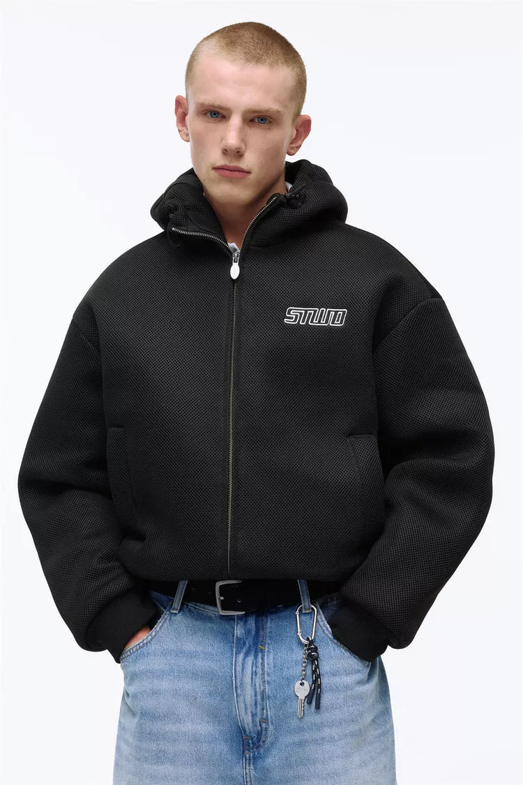 Pull Bear Hoodie Mesh Preta