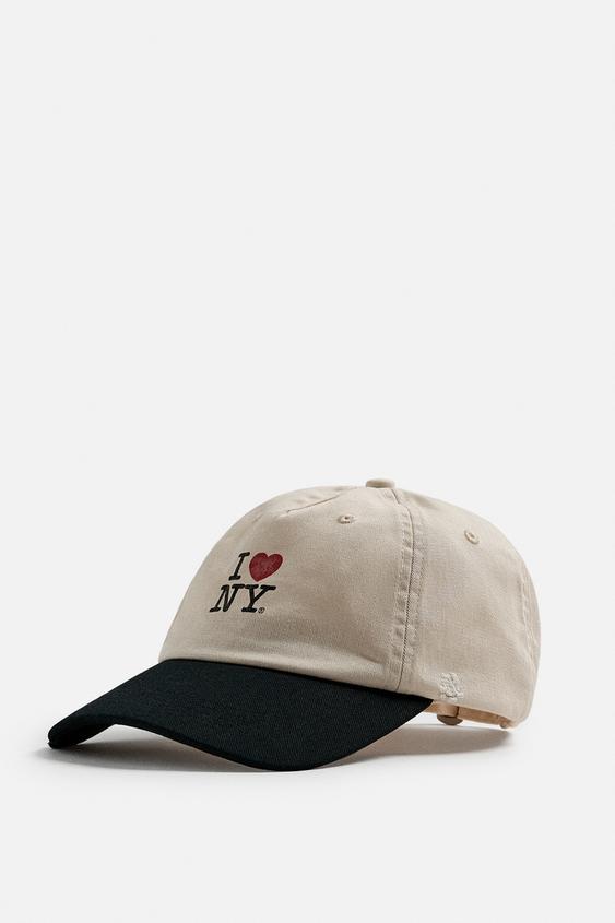 Zara Bone Estampado I Love New York Creme