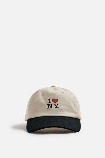 Zara Bone Estampado I Love New York Creme