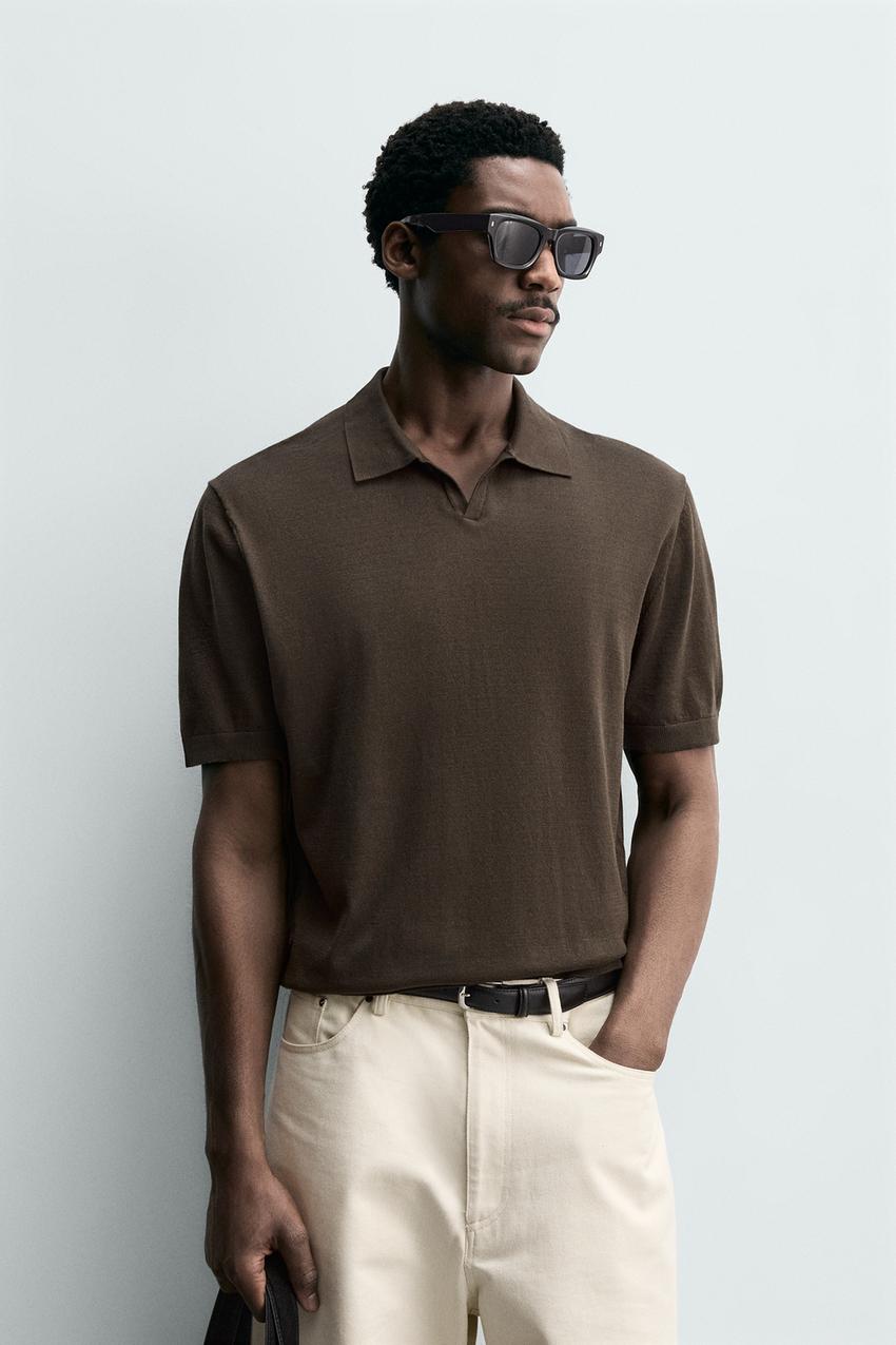 Polo de Malha Regular Fit Verde Azeitona