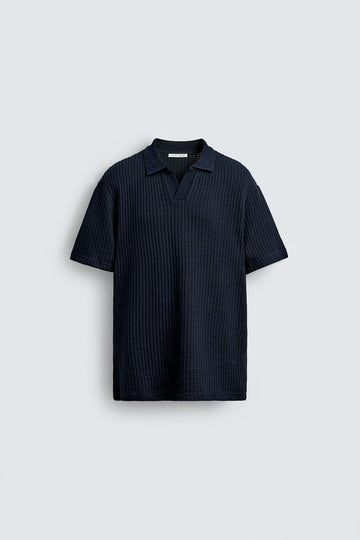 ZARA POLO COM ESTRUTURA AZUL ESCURO