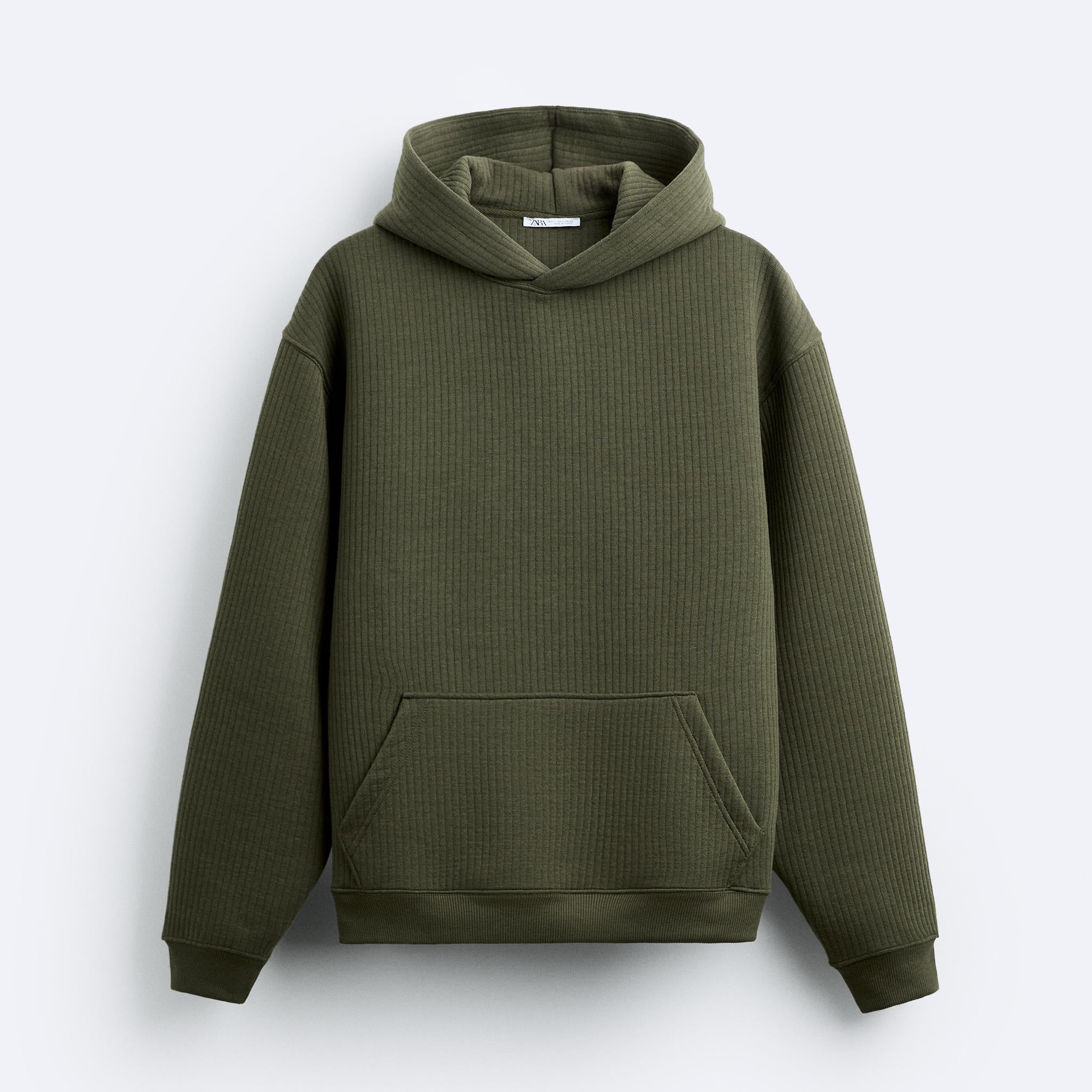 Zara Hoodie De Estrutura Verde