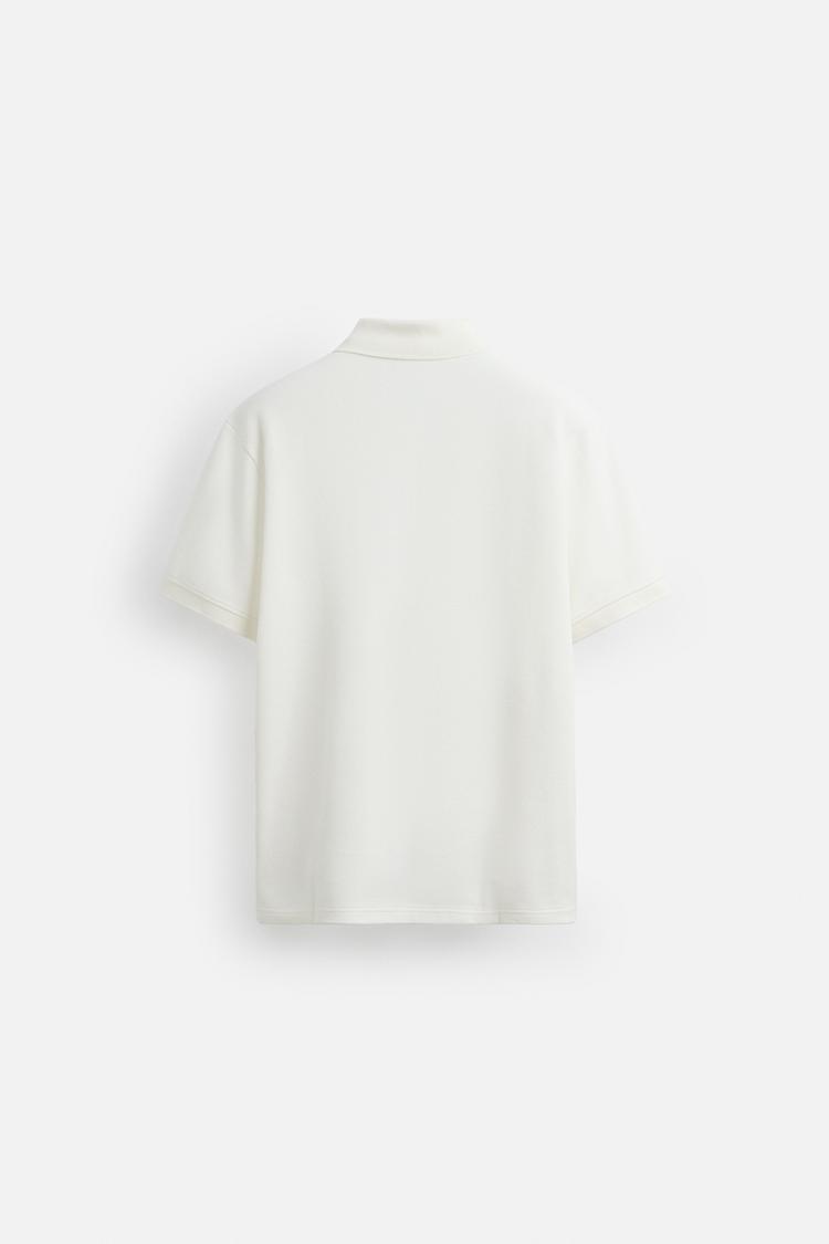 Zara Polo De Gola Com Fecho De Correr Branca