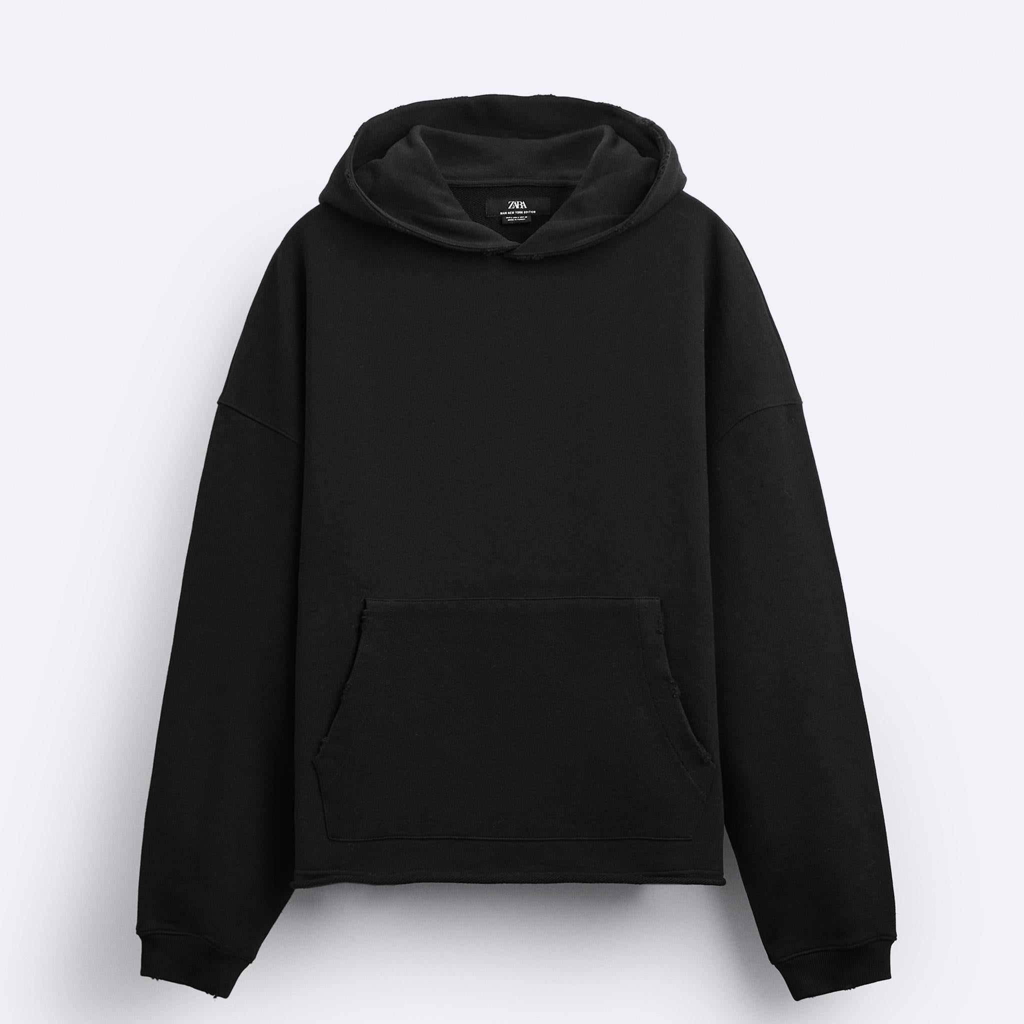 Zara Hoodie Simples Preta