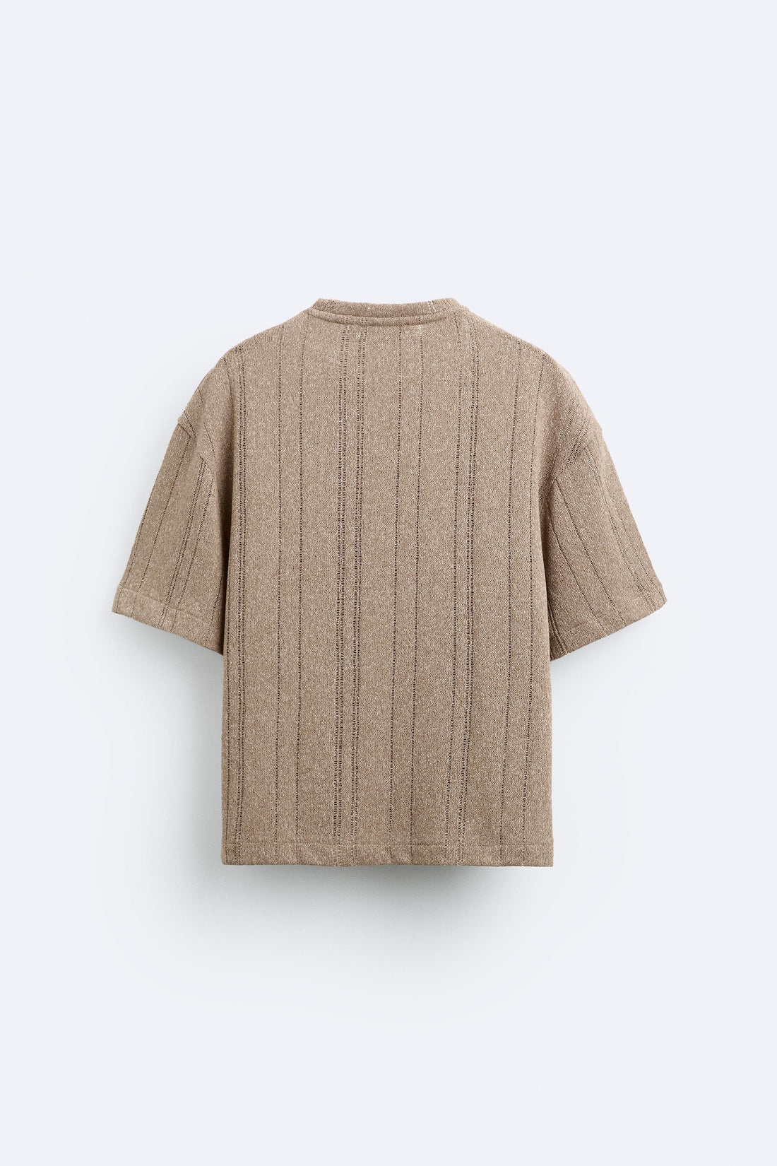 Zara T-Shirt Jacquard Torrada Escuro