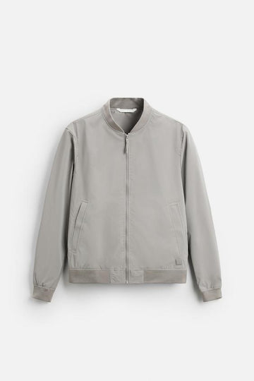 Zara Casaco Bomber Leve Cinzento