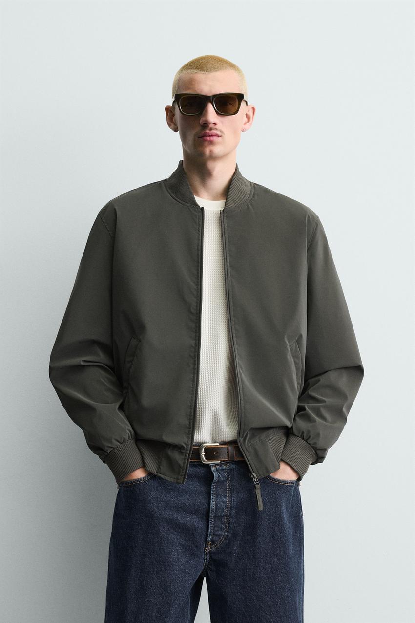 Zara Blusão Bomber Técnico Preto