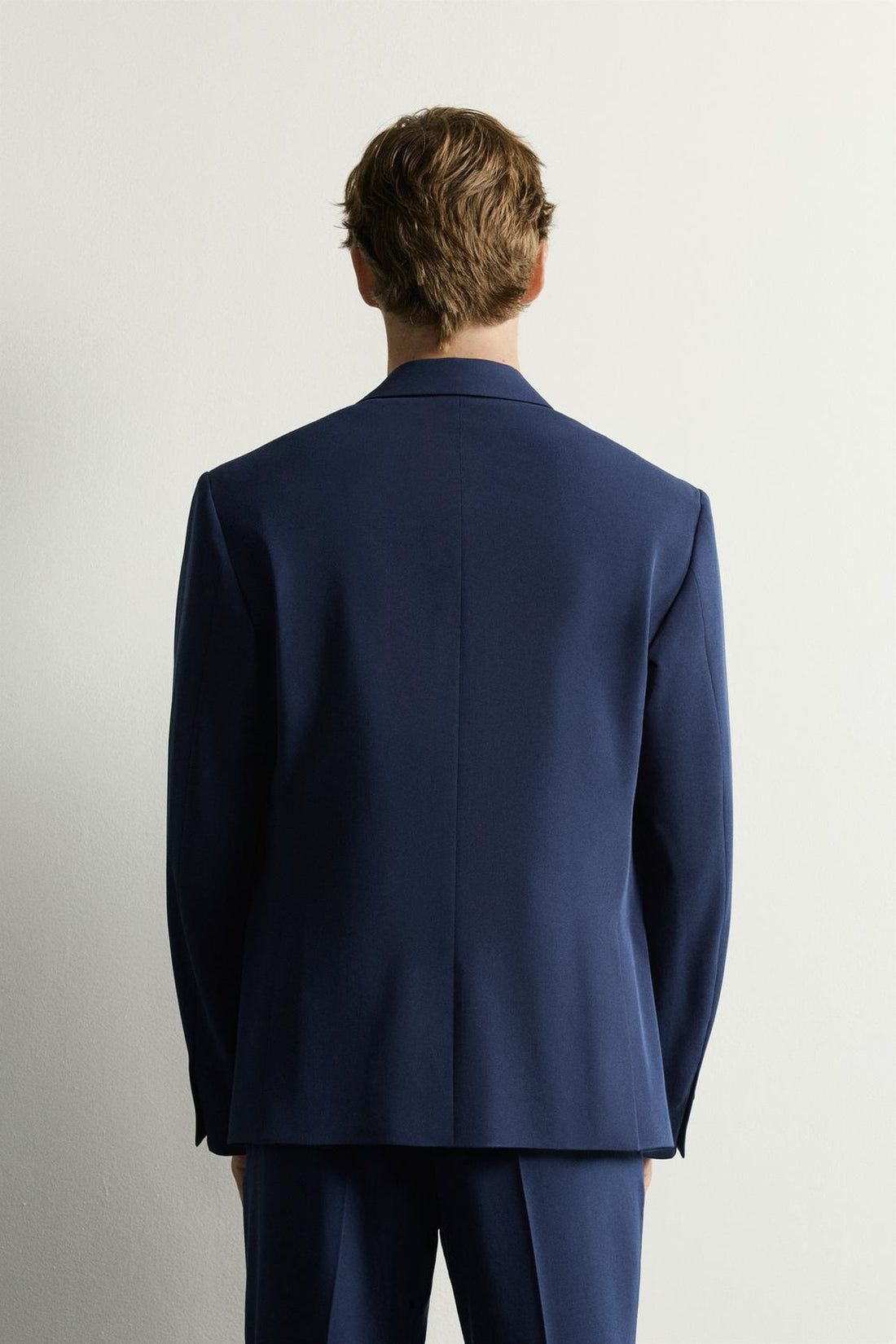 Zara Blazer De Fato Conforto Azul