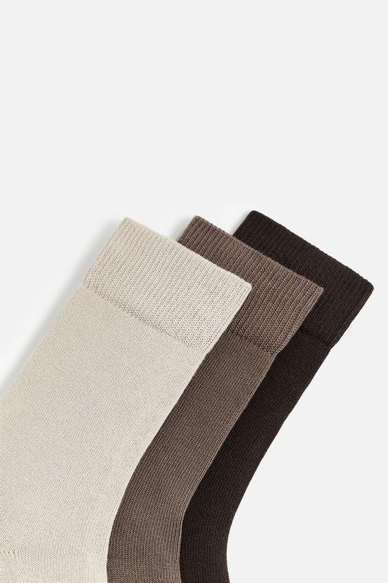 Zara Conjunto De 3 Meias Combinadas