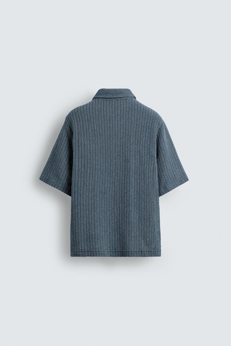 Zara Polo Estrutura Azul