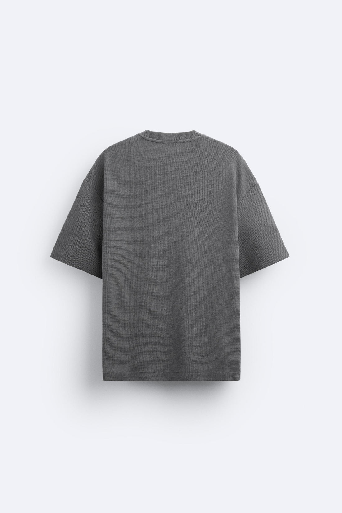 Zara T-Shirt Oversized Com Estrutura Cinza