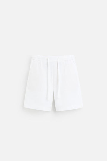 Zara Calções Bermuda 100% linho Branco
