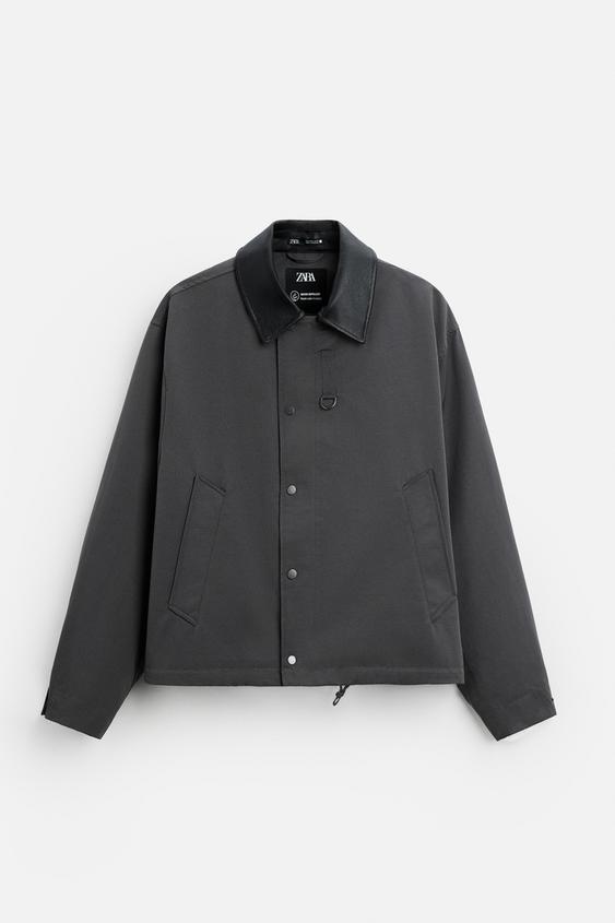 Zara Casaco Contraste Water Repellet Cinzento