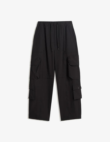 Bershka Calças Cargo Com Bolsos Preta