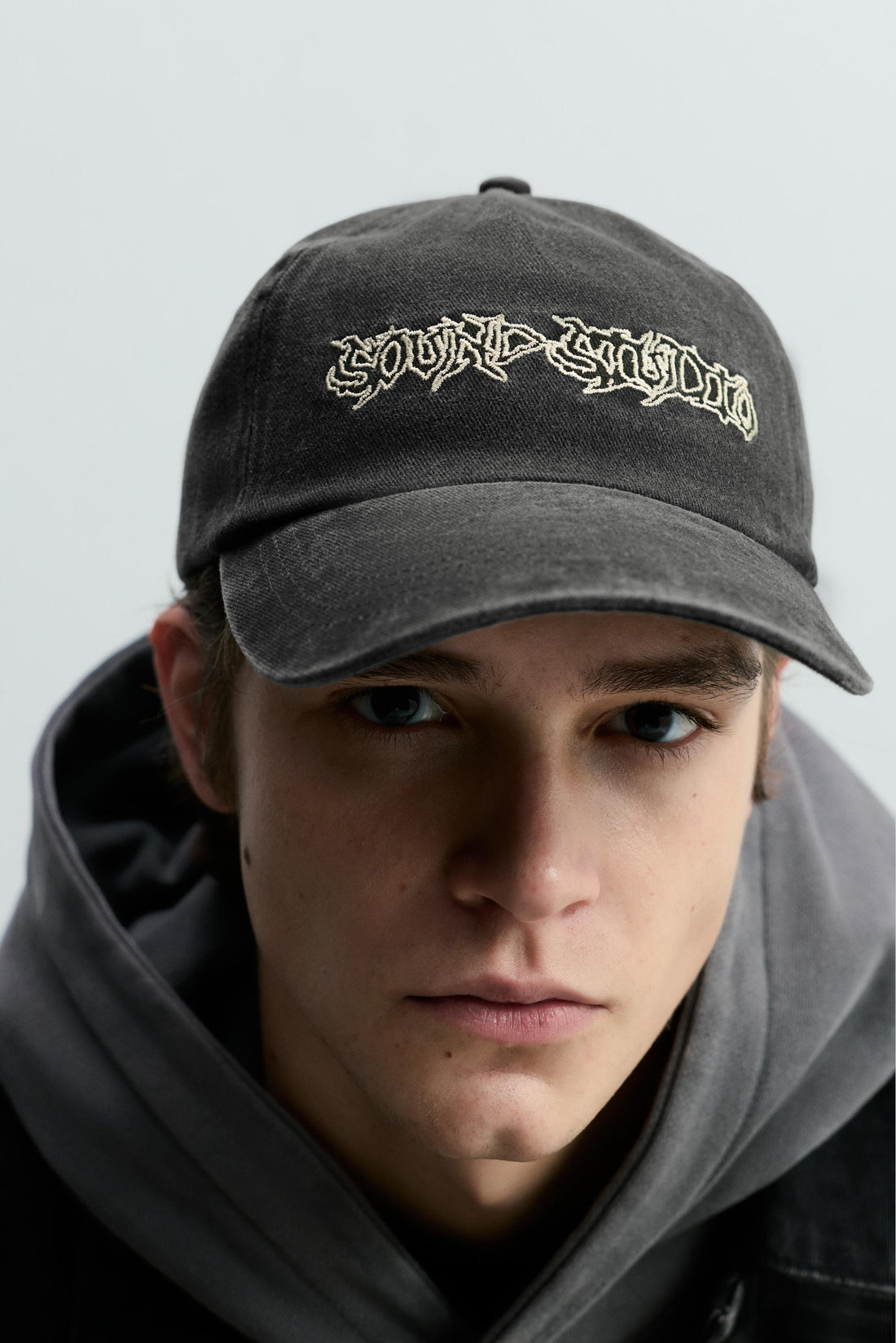 Lefties Boné Efeito Lavado Bordado Lavado  Cinza