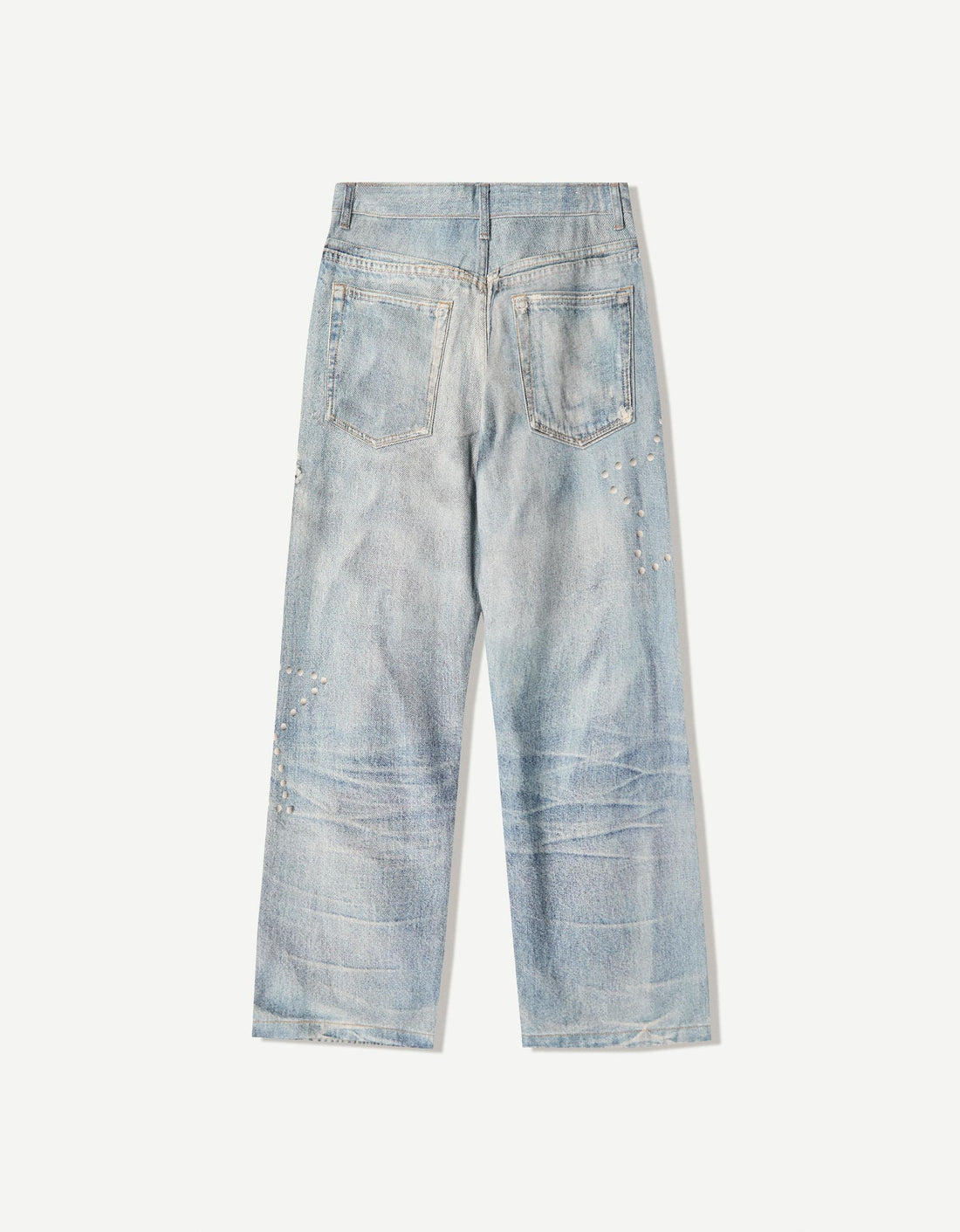 Bershka Jeans baggy estampado Azul Lavado