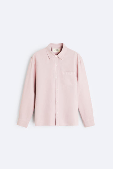 Zara Camisa De Algodão e Seda Rosa