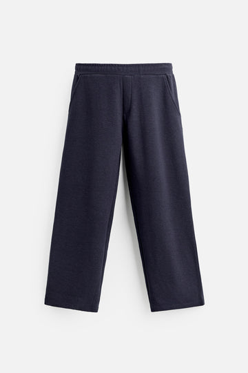 Zara Calças Jogger Jacquard Relieve Azul