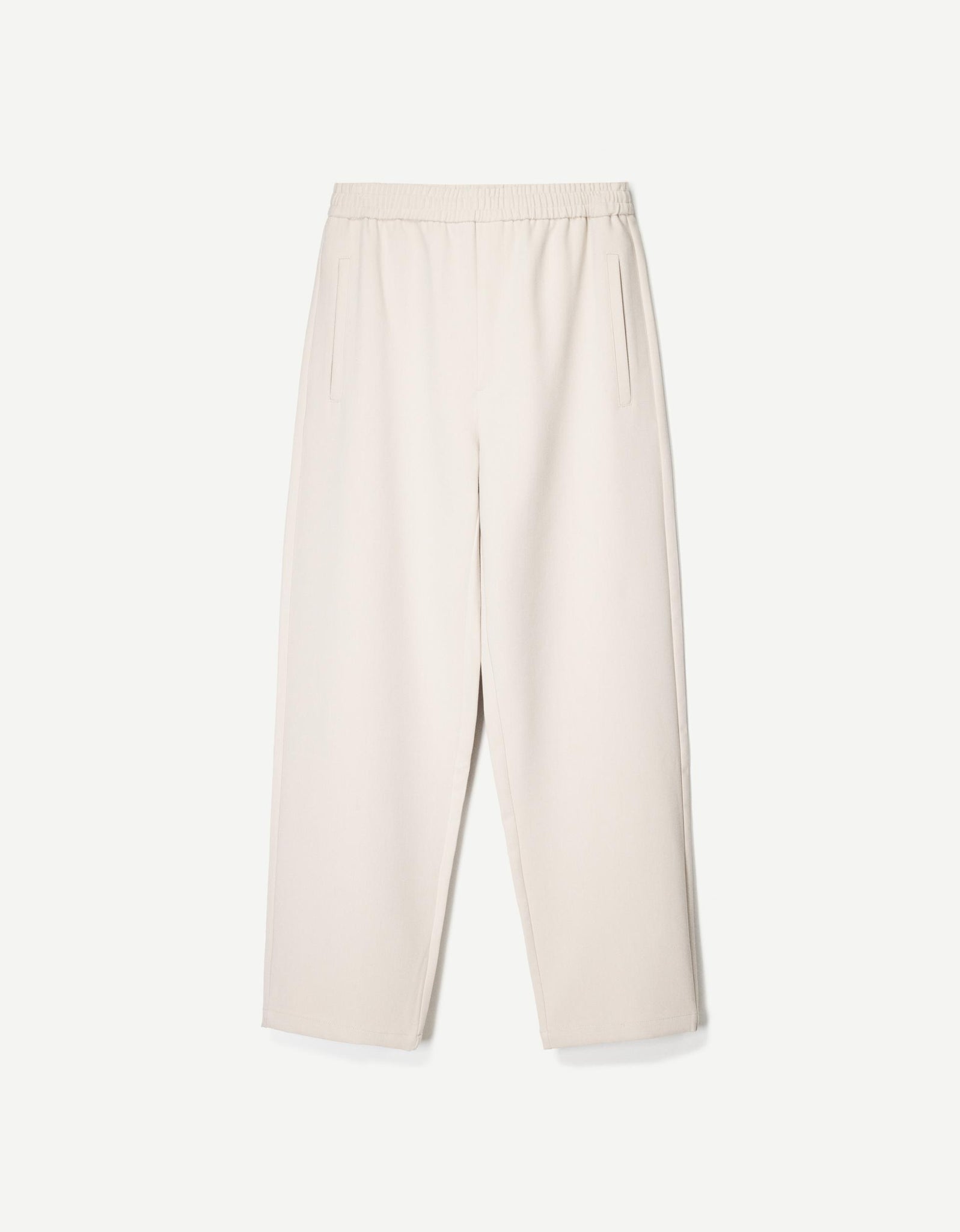 Bershka Calças Jogger Tailored Fit Cor Areia
