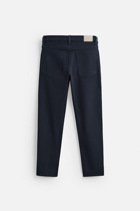 Zara Calças Jeans Slim Fit Azul Marinho