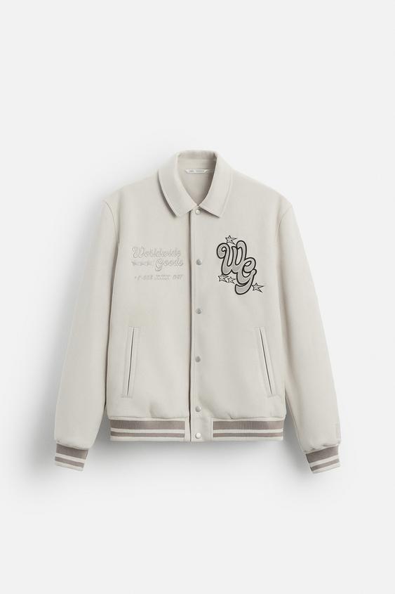 Zara Casaco Com Efeito de Carmuças Branco Marfim