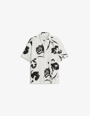 Bershka Camisa De Manga Curta Rústica Com Estampa Branca