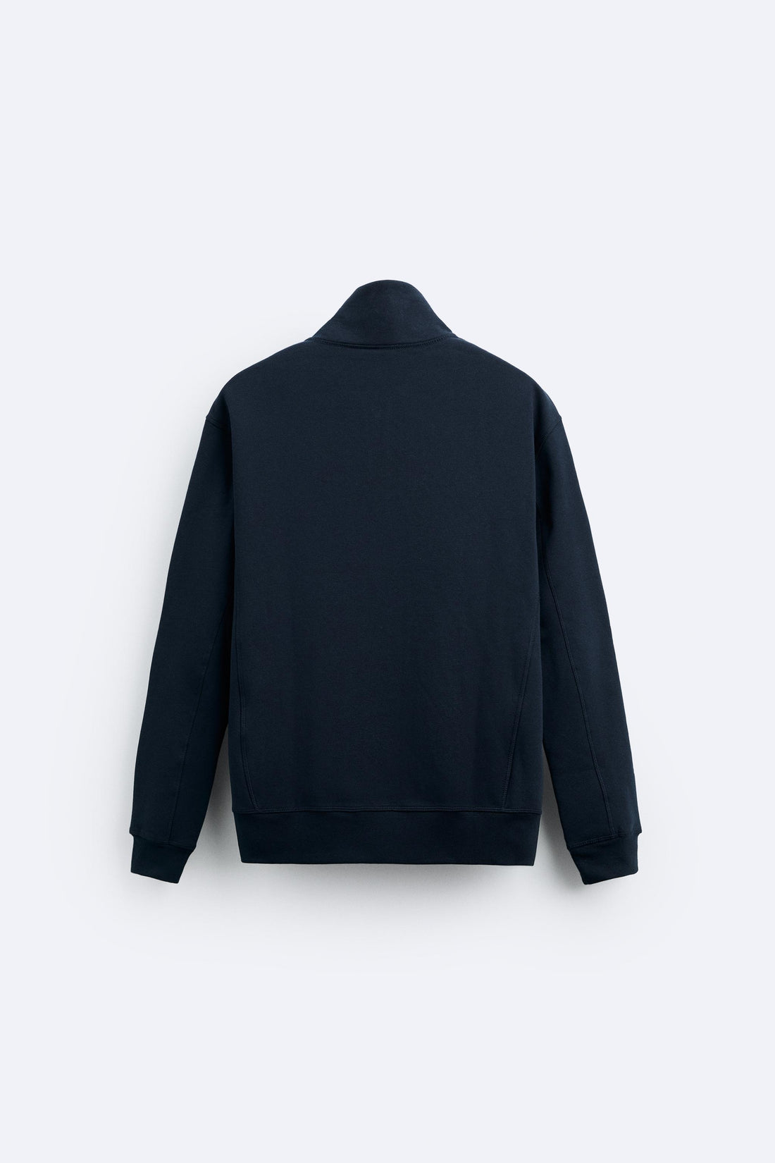 Zara Blusão Quarter Zip Azul Marinho