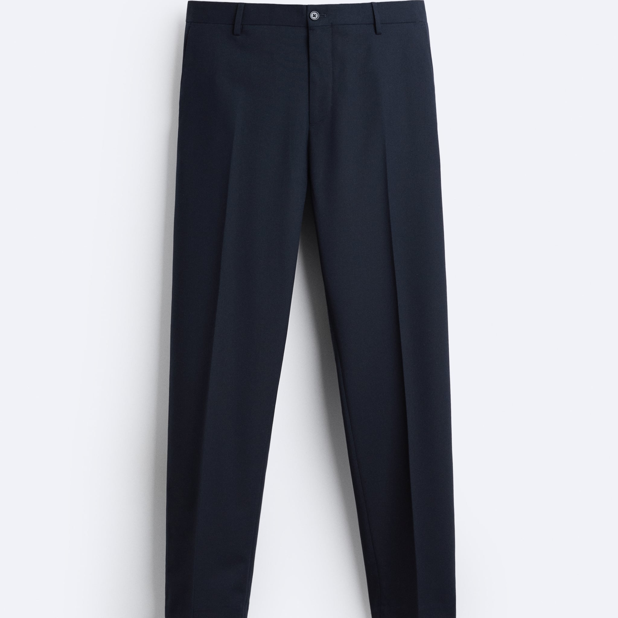 Zara Calça Formal De Estrutura Azul Marinho