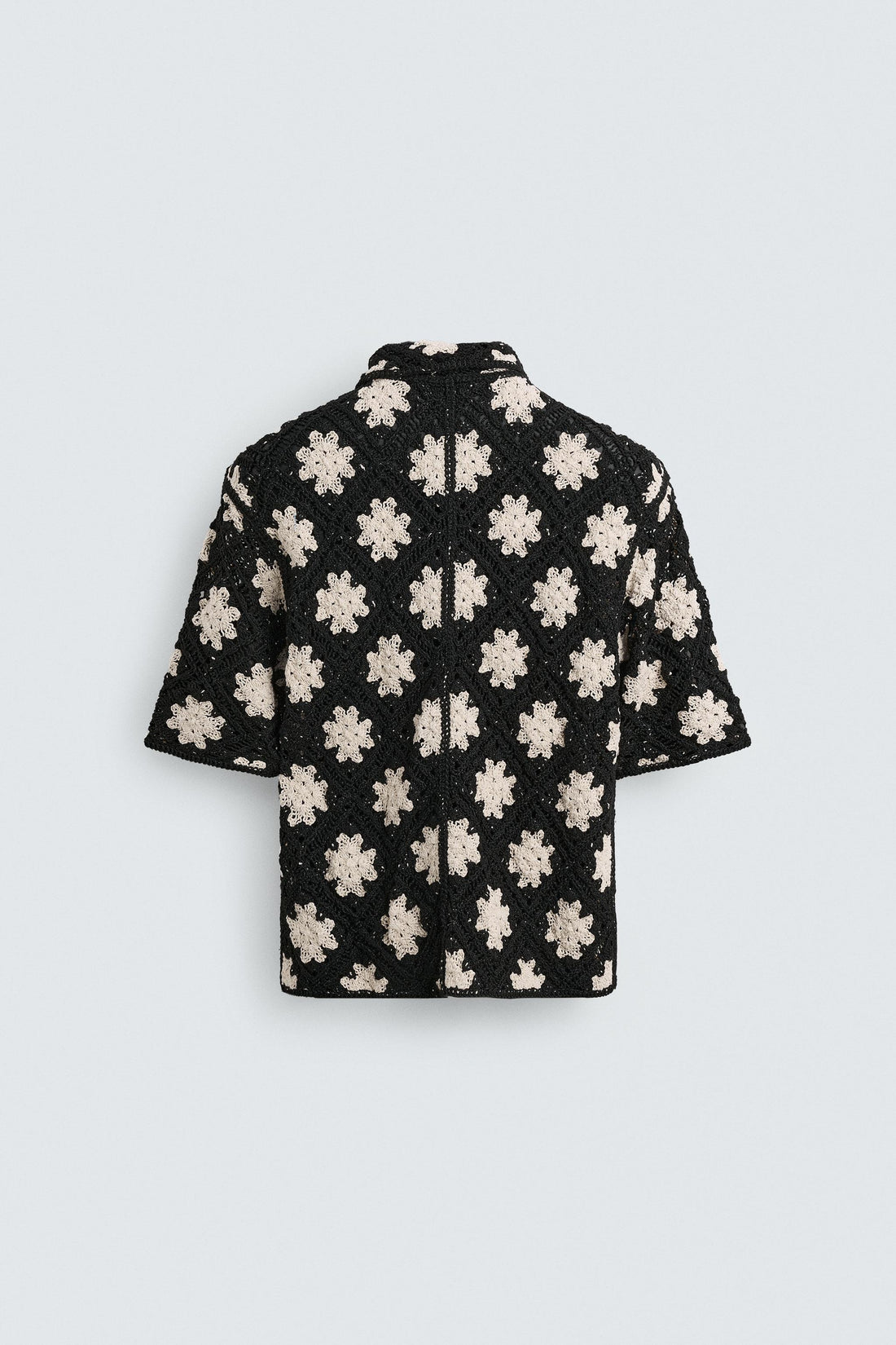 Zara Camisa Com Estrutura De Crochê