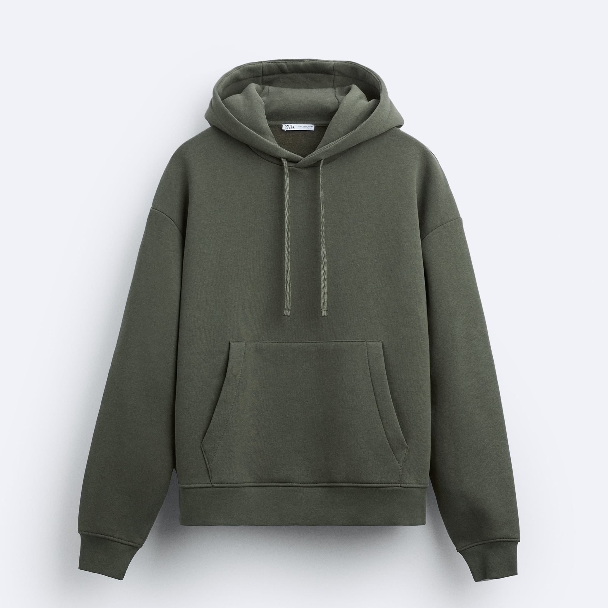 Zara Hoodie Básica Verde