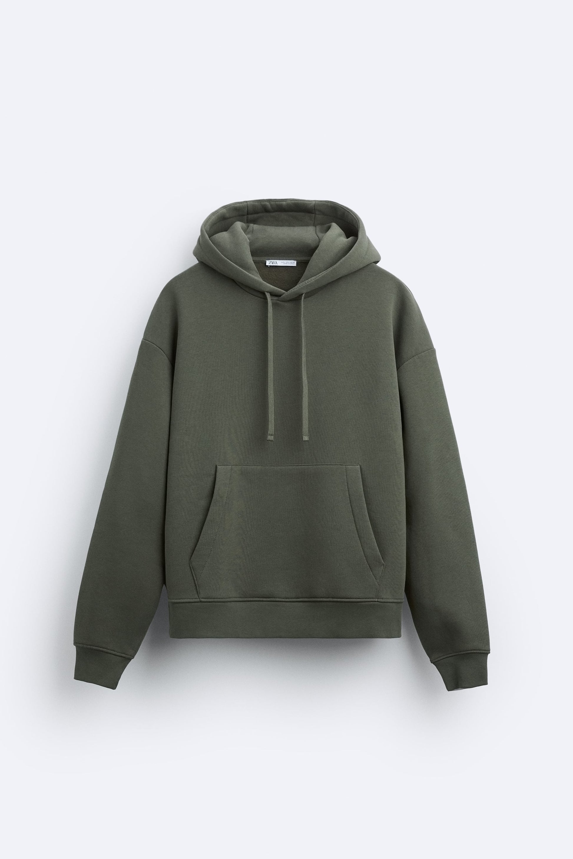 Zara Hoodie Básica Verde