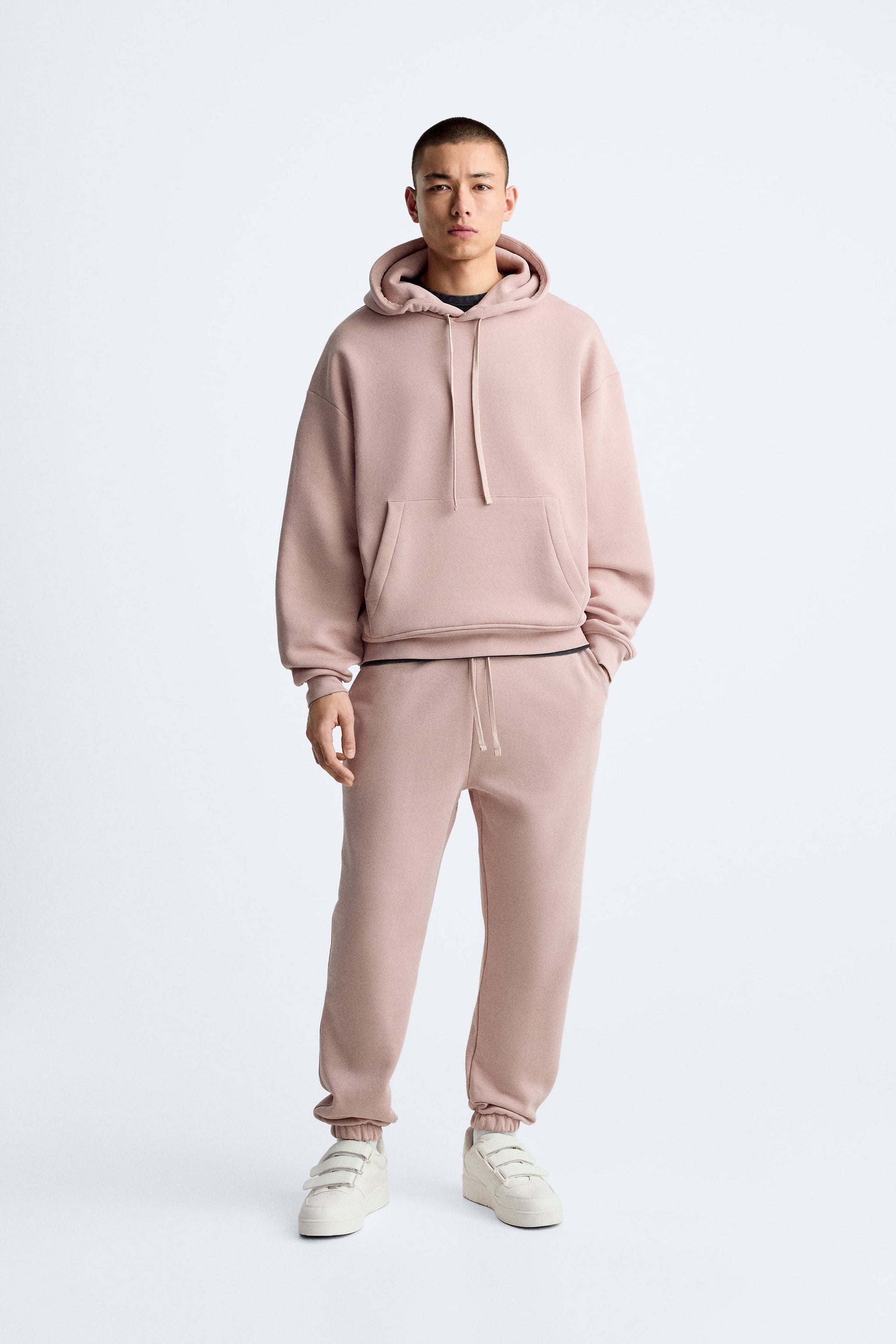 Zara Hoodie Básica Rosa