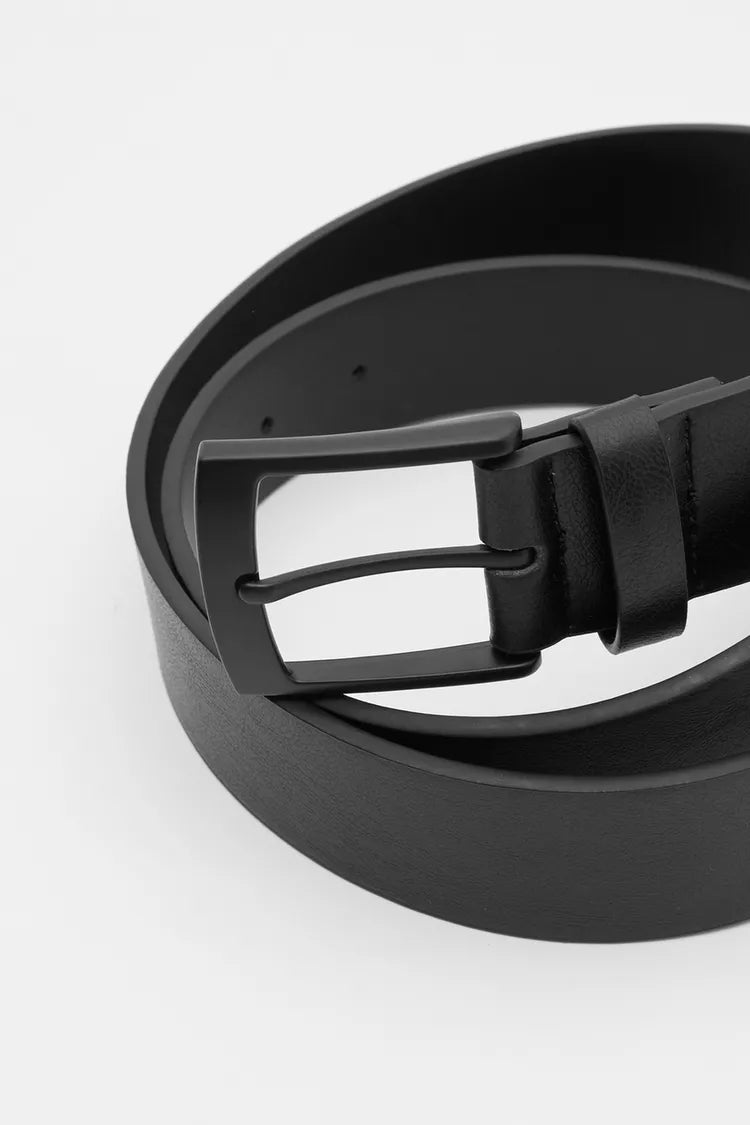 Pull&Bear Cinto De Polipele Mate Preto