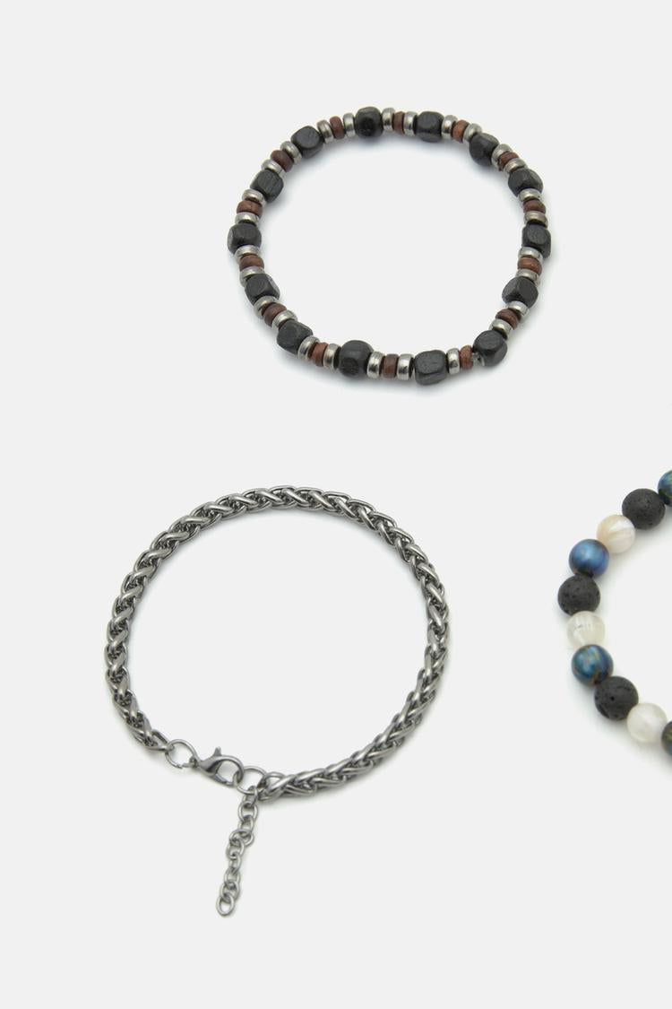 Pull&Bear Conjunto De 4 Pulseiras Com Detalhes