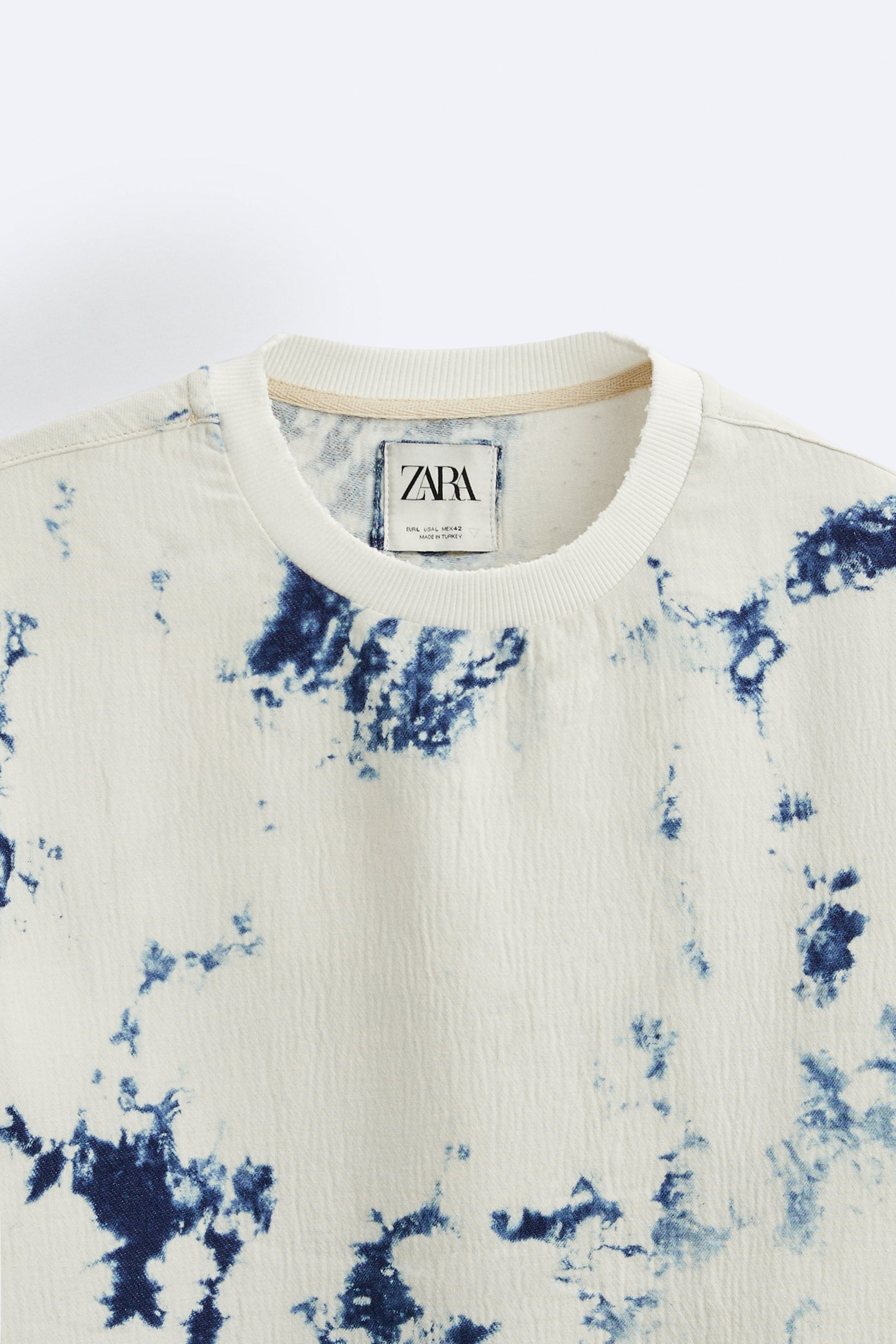 Zara Sweatshirt Denim Tie Dye