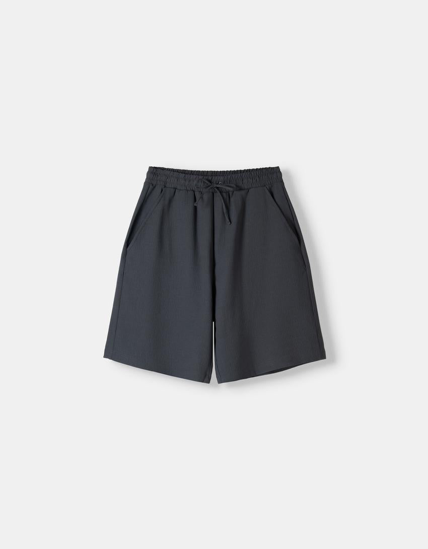 Bershka Calções Jogger Plissados