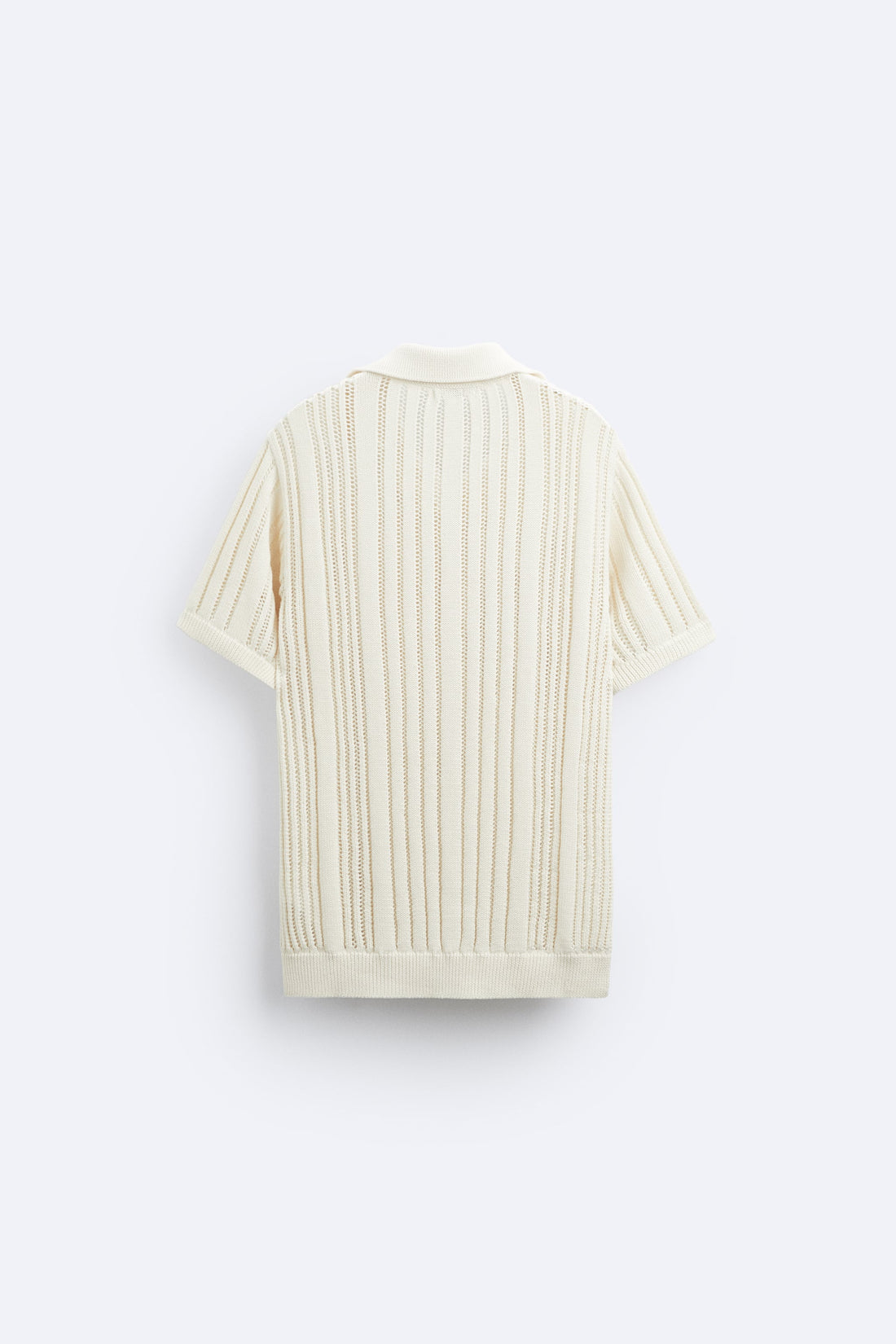 Zara Camisa Polo Com Textura De crochê