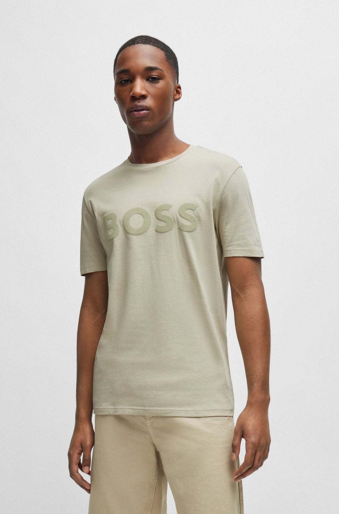 Boss T-Shirt De Logo Bege