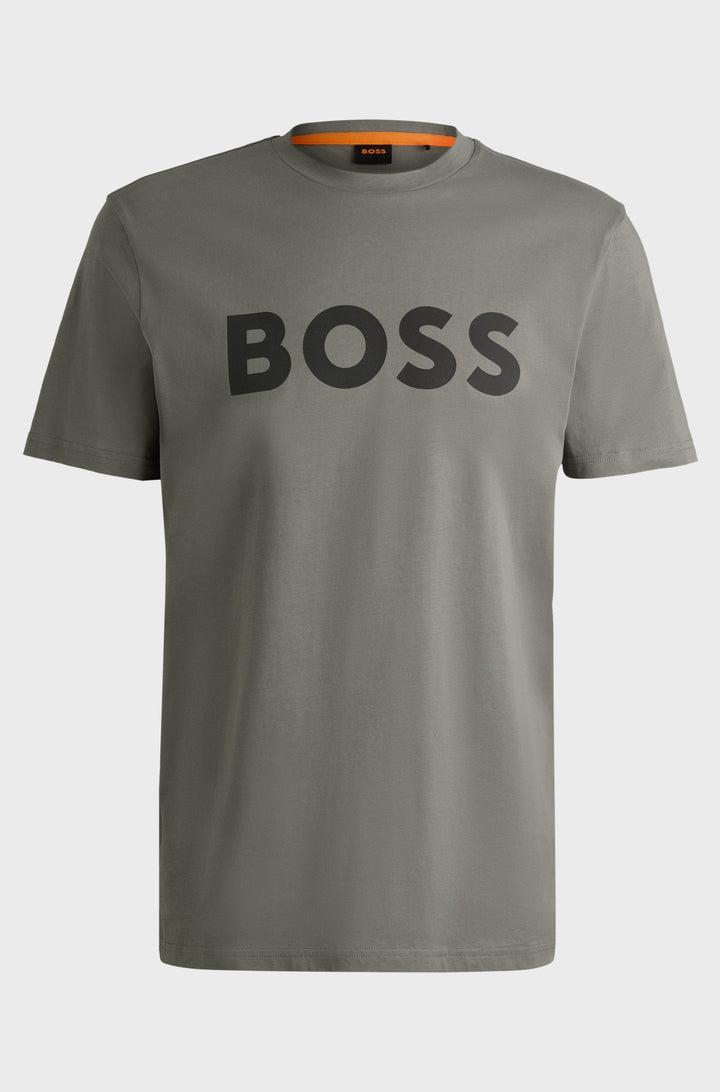 Boss T-shirt de Logo Cinza