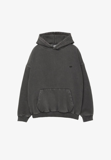 Pull&Bear Hoodie Com Capuz Preto Lavado