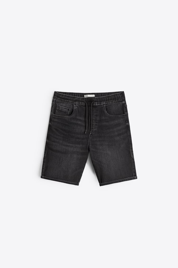 Zara Calções Soft Denim Preto